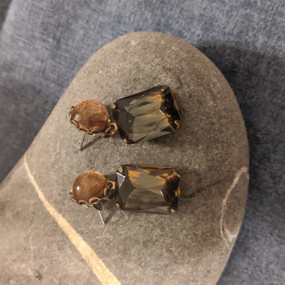 Artisan Jewelry - Copper & glass artisan made earrings